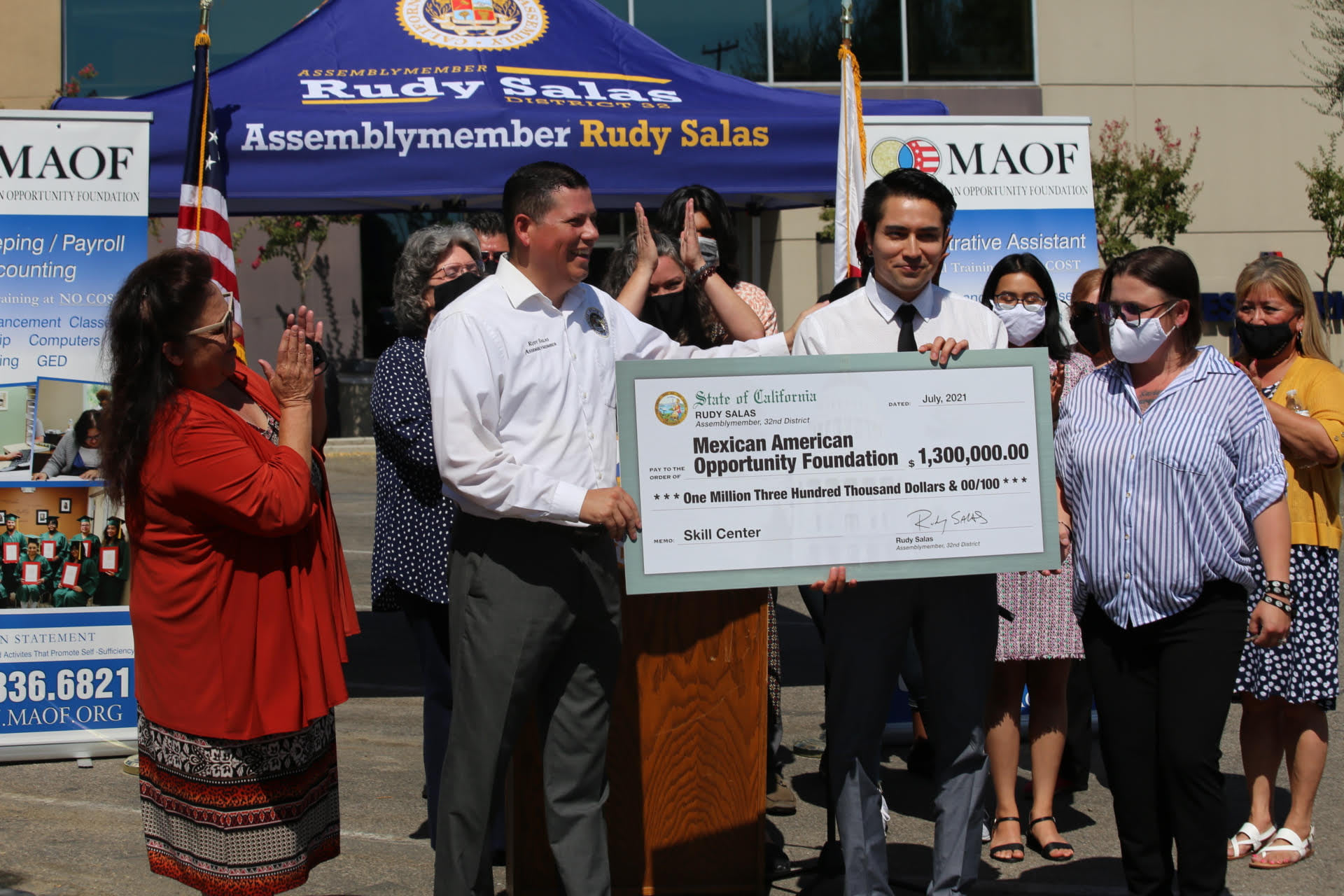 Assemblymember Salas Presents MAOF with $1.3 Million for Local Skill Center 