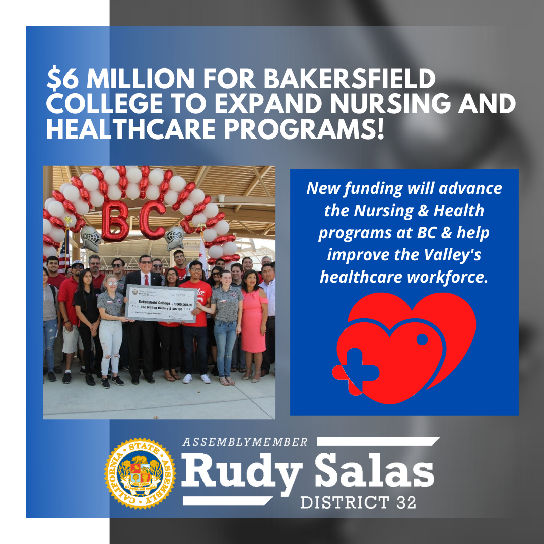 Assemblymember Salas Brings Home $6 Million for Bakersfield College