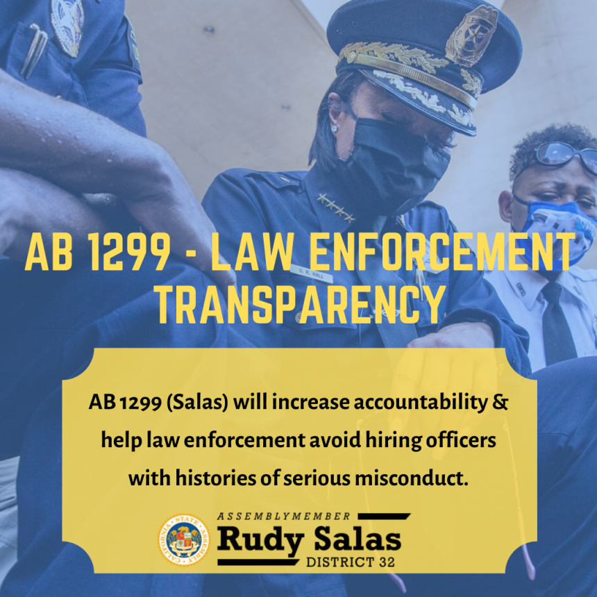AB1299 - Law Enforcement Transparency Graphic
