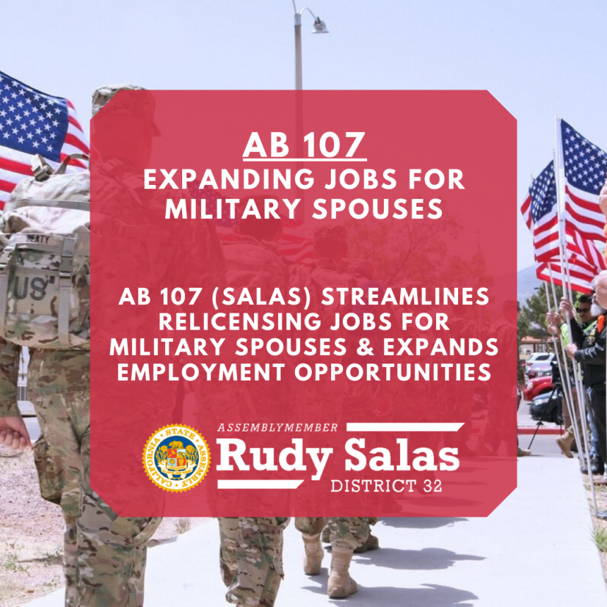 Expanding Jobs for Military Spouses AB17 Graphic