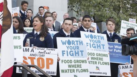 FAA Students from the Central Valley at the Water Grab Rally in Sacramento