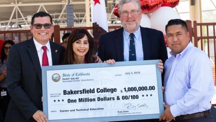 Assemblymember Salas Presents Check for $1,000,000.00 to Bakersfield College