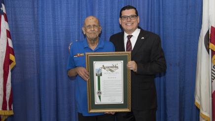 Assemblymember Salas Presents Resolution to Dave Borcky, Jr., 2018 Veteran of the Year